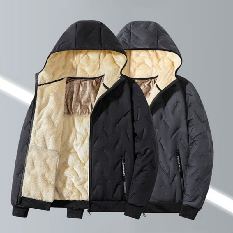 🎄Herren Winter warmer Reißverschluss-Kapuzenmantel