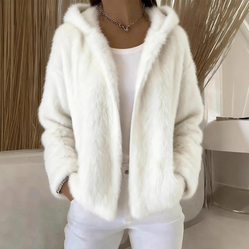 [Offre du Black Friday] Veste en peluche douce et moelleuse à capuche pour femme – Maintenant à -50 % pour l'hiver ! 