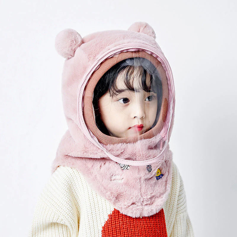 🧸❄️Bonnet d'hiver pour enfants avec masque coupe-vent amovible – Chaud, mignon et sûr ! | SOLDES BLACK FRIDAY -50 % 🎁 
