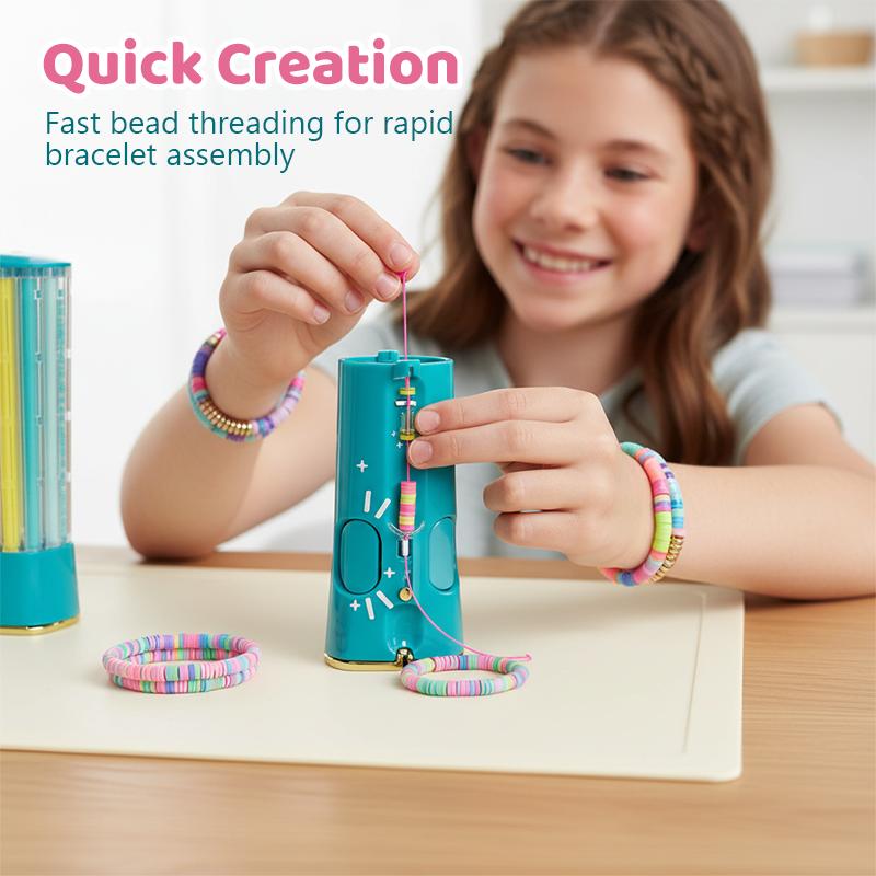 [🔥Le meilleur cadeau de Noël - 50 % de réduction !] Kit de création de bracelets Quick-Click pour enfants 🎀 – Créativité, amusement et idée cadeau en un !
