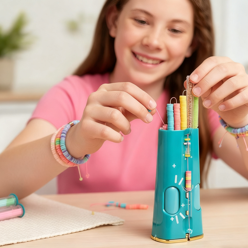 [🔥Le meilleur cadeau de Noël - 50 % de réduction !] Kit de création de bracelets Quick-Click pour enfants 🎀 – Créativité, amusement et idée cadeau en un !