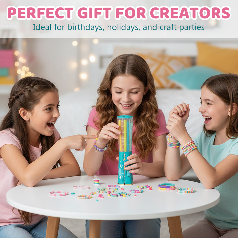 [🔥Le meilleur cadeau de Noël - 50 % de réduction !] Kit de création de bracelets Quick-Click pour enfants 🎀 – Créativité, amusement et idée cadeau en un !