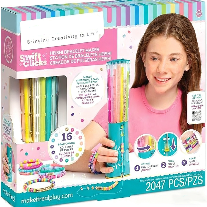 [🔥Le meilleur cadeau de Noël - 50 % de réduction !] Kit de création de bracelets Quick-Click pour enfants 🎀 – Créativité, amusement et idée cadeau en un !