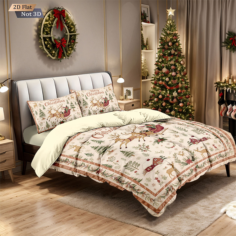 ⏳Offre limitée dans le temps : 50 % de réduction⏰Ensemble de literie de Noël 3 pièces Cozy Comfort™ – Motifs de rêve (Soldes de Noël : jusqu'à -40 %)
