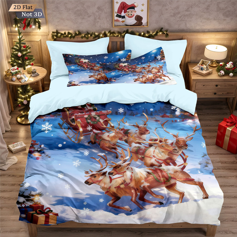 ⏳Offre limitée dans le temps : 50 % de réduction⏰Ensemble de literie de Noël 3 pièces Cozy Comfort™ – Motifs de rêve (Soldes de Noël : jusqu'à -40 %)