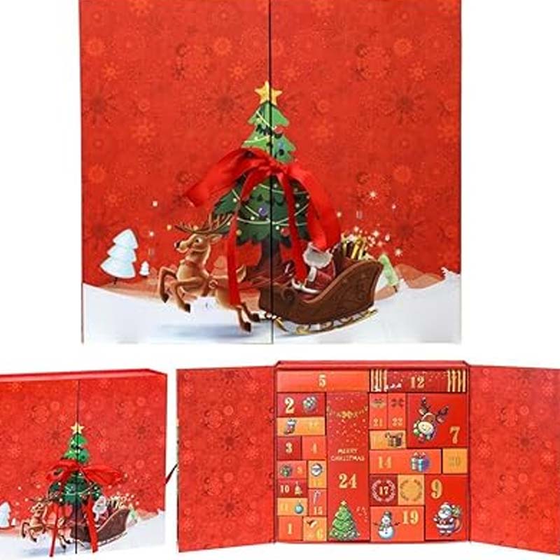 Calendrier de l'Avent de 24 jours avec emballage cadeau