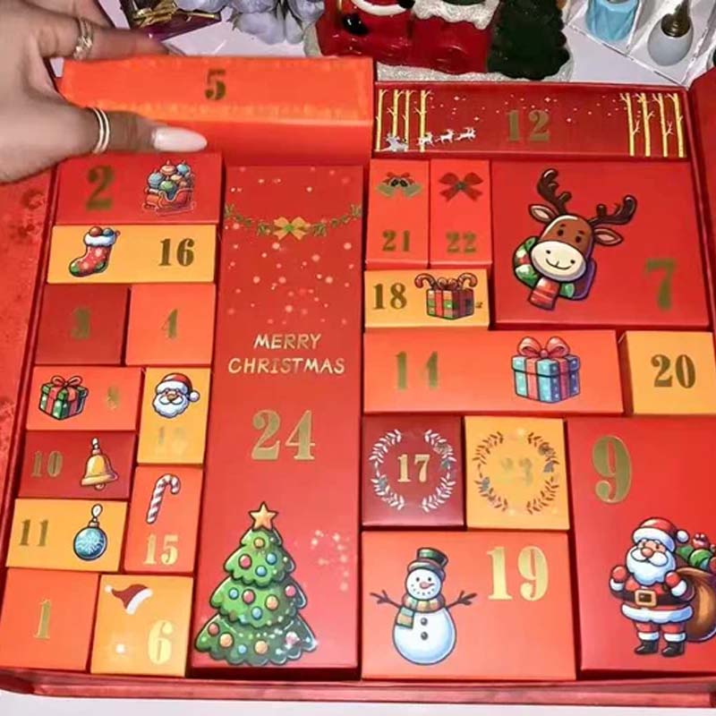 Calendrier de l'Avent de 24 jours avec emballage cadeau