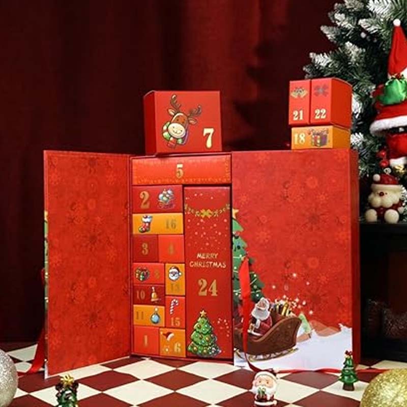 24-Tage-Julkalender mit Adventskalender und Geschenkverpackung