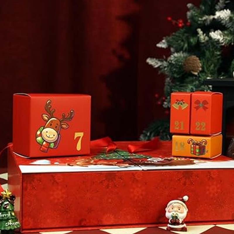 24-Tage-Julkalender mit Adventskalender und Geschenkverpackung