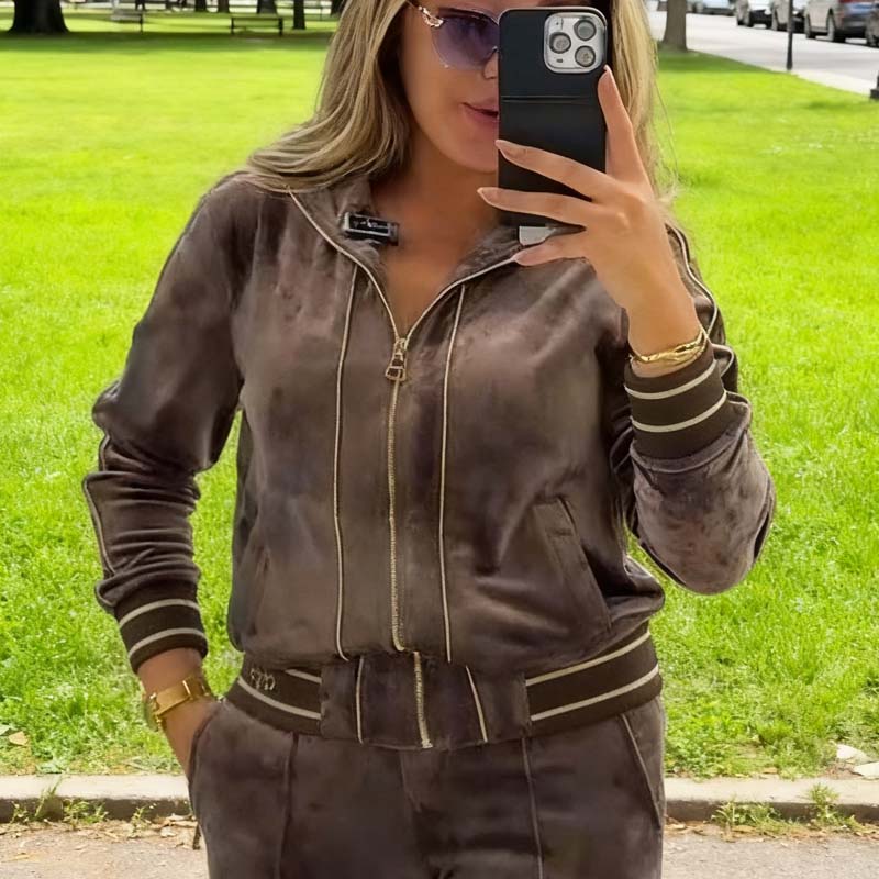 🎁✨2-teiliges Damen-Trainingsanzug-Set – Stilvoller Komfort für jede Gelegenheit!