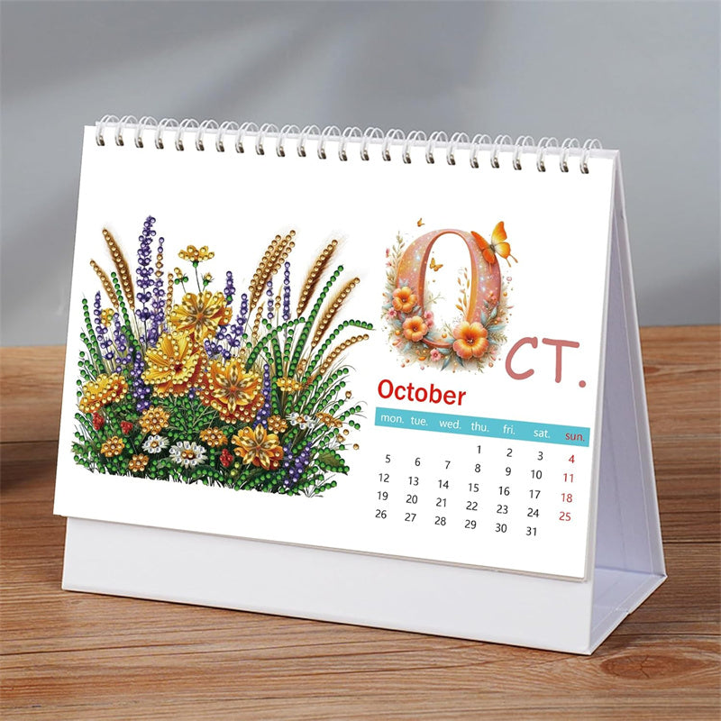 🎁Dernier jour ! 50 % de réduction 🗓️ Calendrier de bureau debout 2026, peinture diamant à faire soi-même