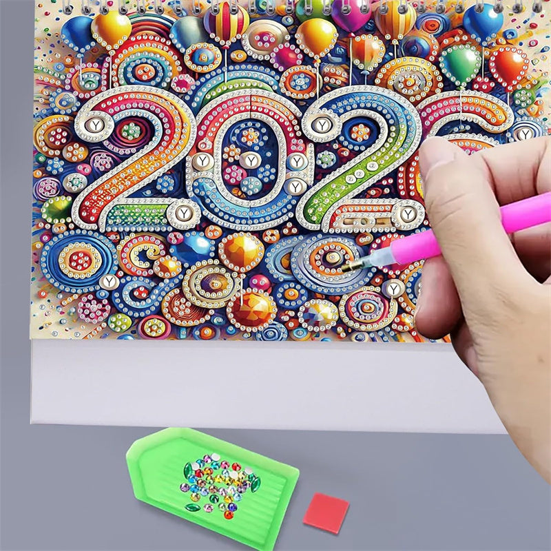🎁Dernier jour ! 50 % de réduction 🗓️ Calendrier de bureau debout 2026, peinture diamant à faire soi-même