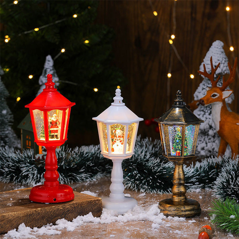 Lanterne de Noël avec lumière LED et flocons de neige – Apportez une touche festive à votre intérieur 🎅