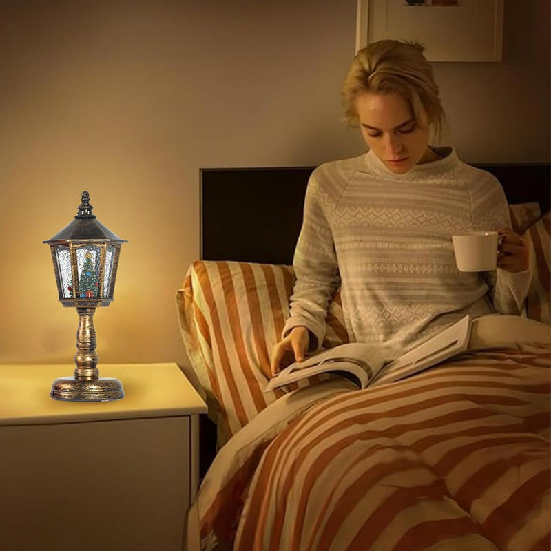 Weihnachtslaterne mit LED-Licht & Schneegestöber – Bringe festlichen Glanz in dein Zuhause 🎅