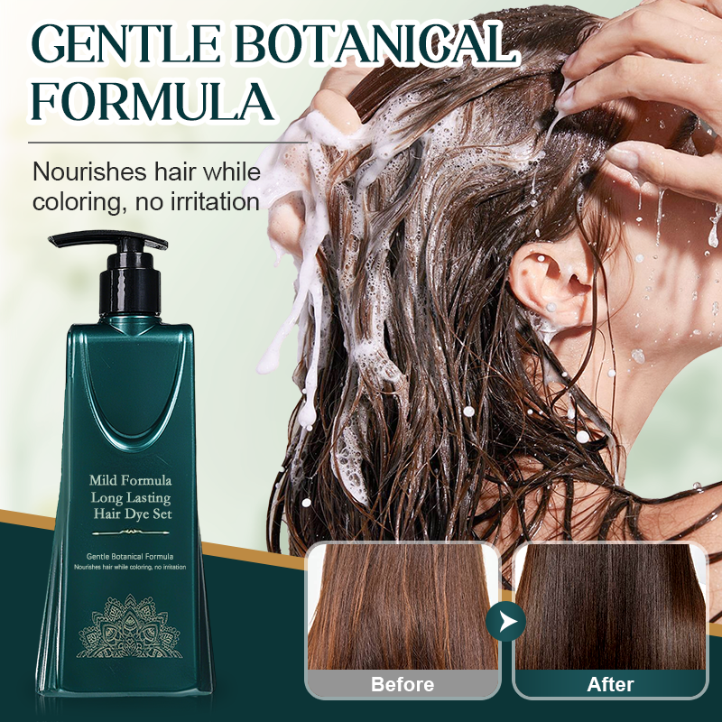 💇‍♀️ 2 ACHETÉS, 1 OFFERT ! 🌈 Kit de coloration douce longue durée Cozy Comfort™ – Couverture parfaite des cheveux gris (Grande promotion de Noël 🎄)