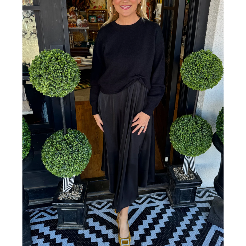 ✨ Bestseller-Zweiteiler für Damen – Top mit Knotenverschluss & fließendes Maxikleid 🌸