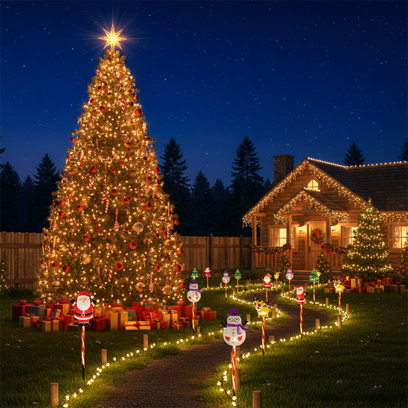 🔥Méga offre du Black Friday ! – 50 % de réduction !🔥🎅Lampe de jardin lumineuse de Noël