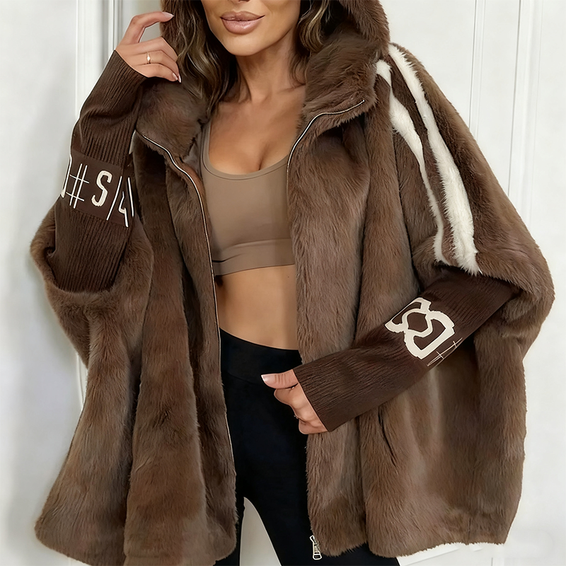 🔥Méga offre du Black Friday ! – 50 % de réduction !🔥Manteau de loisirs pour femme avec capuche et fermeture éclair