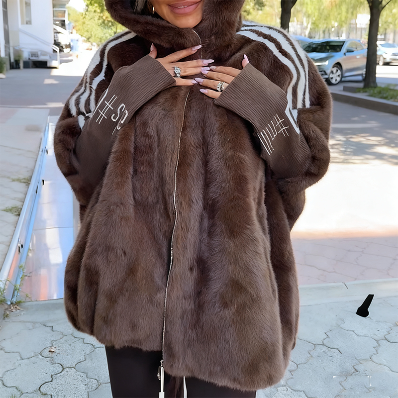 🔥Méga offre du Black Friday ! – 50 % de réduction !🔥Manteau de loisirs pour femme avec capuche et fermeture éclair