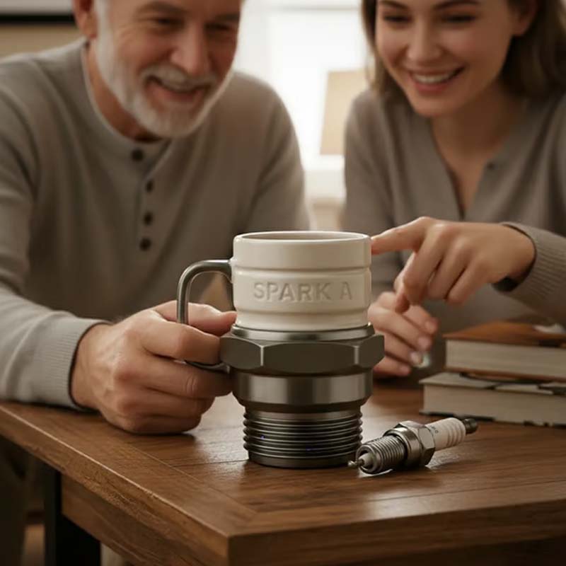 Mug créatif en forme de bougie d'allumage – Le cadeau idéal pour les passionnés de voitures 🚗🔥