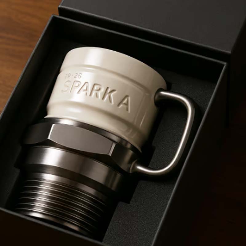 Mug créatif en forme de bougie d'allumage – Le cadeau idéal pour les passionnés de voitures 🚗🔥