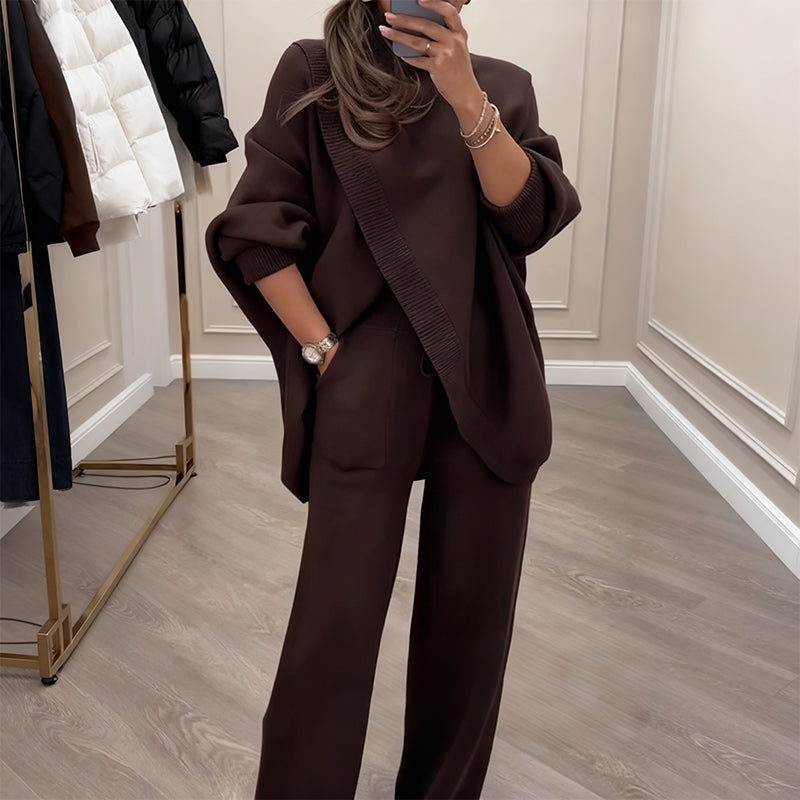 🔥Méga offre du Black Friday ! – 50 % de réduction !🔥Ensemble pull et pantalon oversize pour femme 