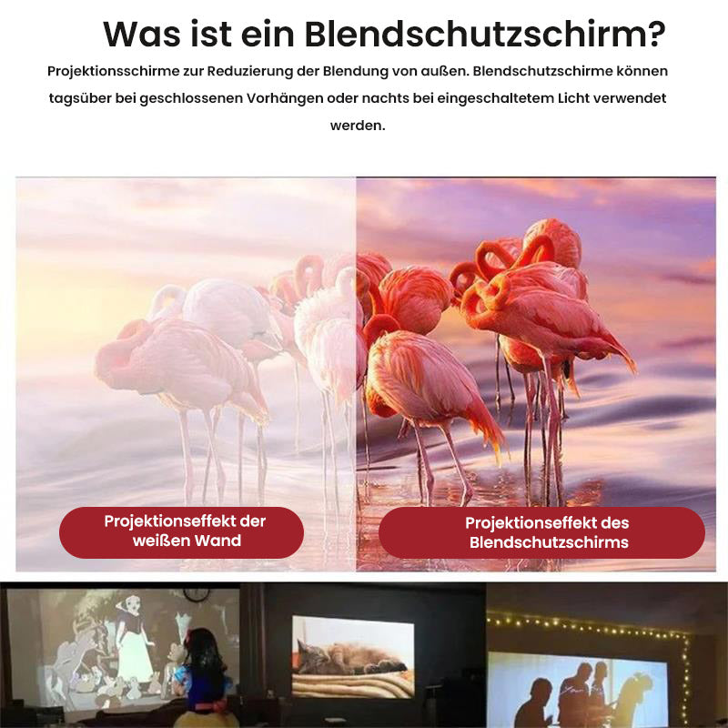 Faltbare & tragbare Projektionsleinwand aus Anti-Licht-Polyester – 4K Ultra HD Heimkino-Erlebnis 🎄 Weihnachtsaktion bis zu 50 % Rabatt! Keine versteckten Kosten!