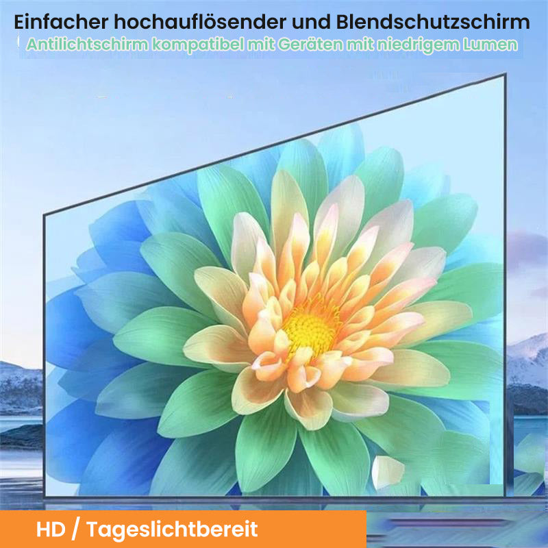 Faltbare & tragbare Projektionsleinwand aus Anti-Licht-Polyester – 4K Ultra HD Heimkino-Erlebnis 🎄 Weihnachtsaktion bis zu 50 % Rabatt! Keine versteckten Kosten!