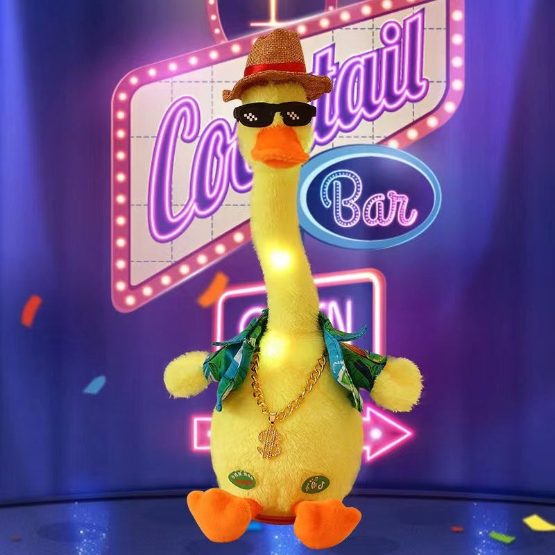 Peluche canard interactive parlante et dansante 