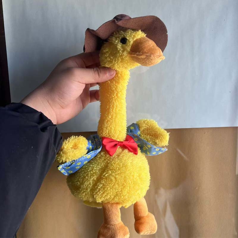 Peluche canard interactive parlante et dansante 
