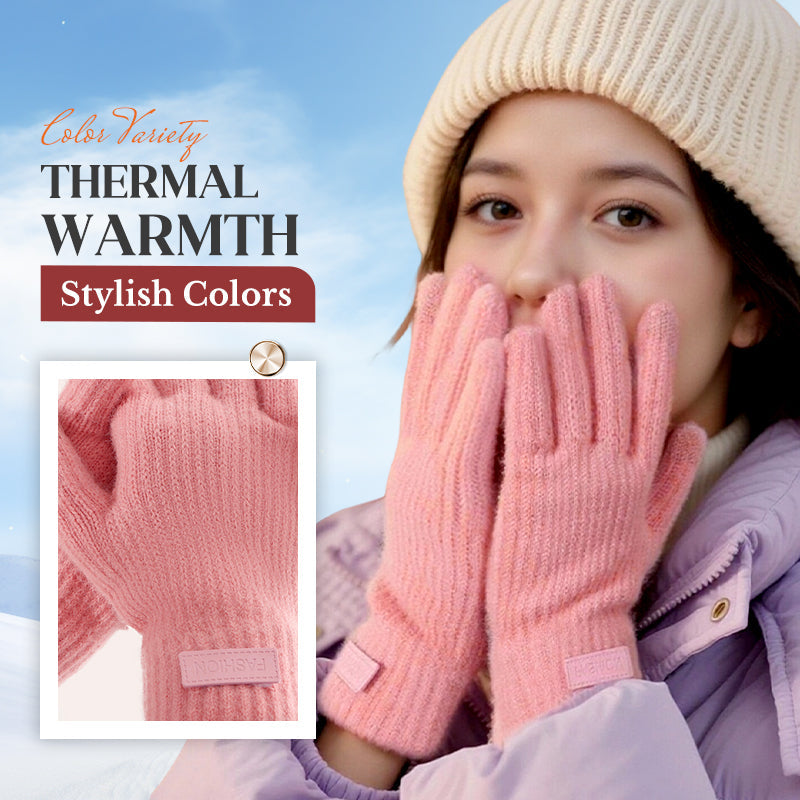 Gants chauds en tricot thermique compatibles avec les écrans tactiles