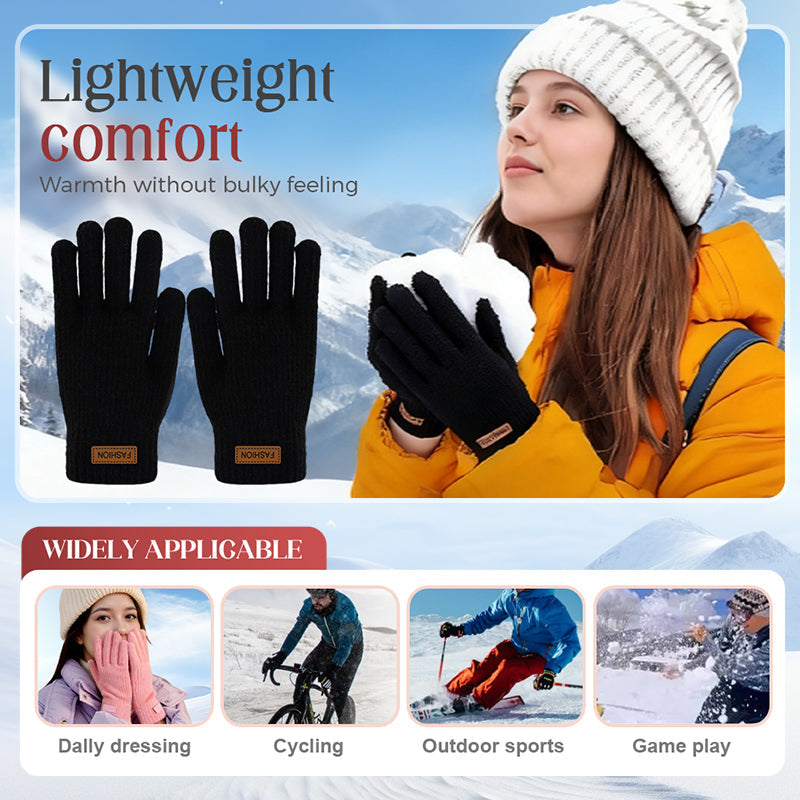 Gants chauds en tricot thermique compatibles avec les écrans tactiles