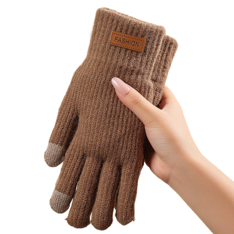 Warme Thermostrickhandschuhe mit Touchscreen-Funktion