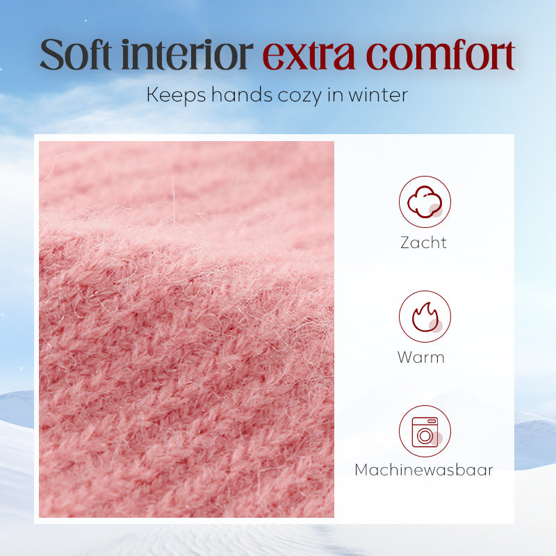 Warme Thermostrickhandschuhe mit Touchscreen-Funktion