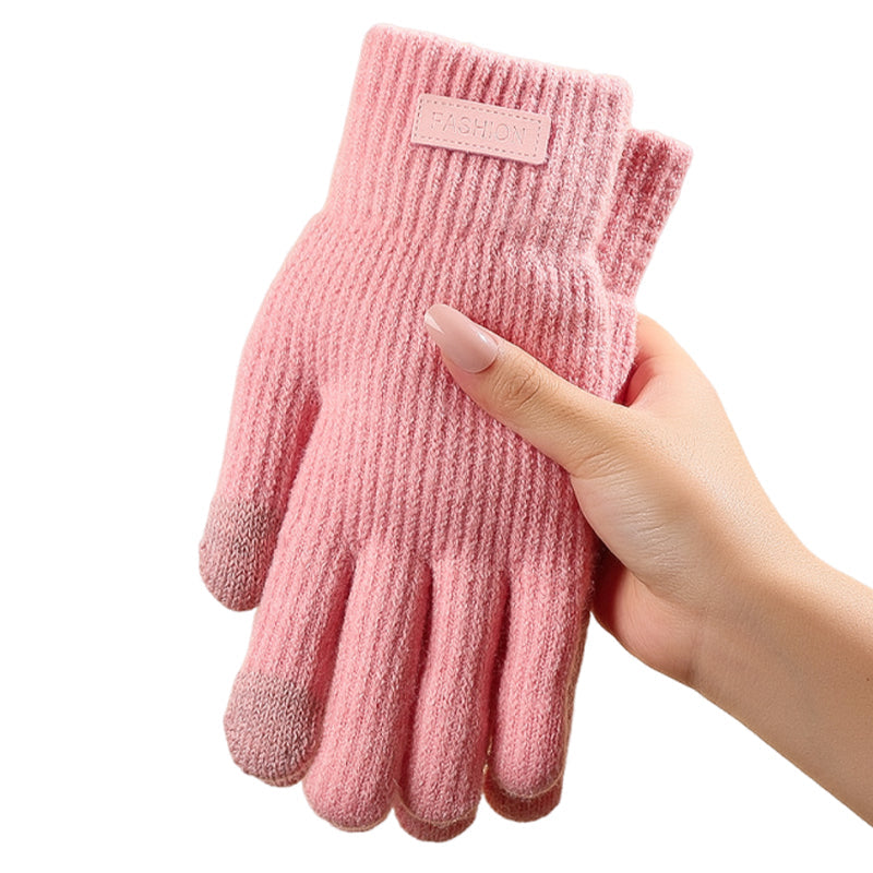 Warme Thermostrickhandschuhe mit Touchscreen-Funktion