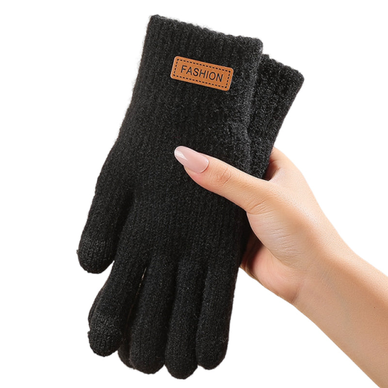 Warme Thermostrickhandschuhe mit Touchscreen-Funktion