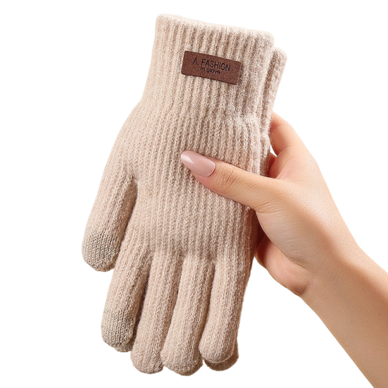 Warme Thermostrickhandschuhe mit Touchscreen-Funktion