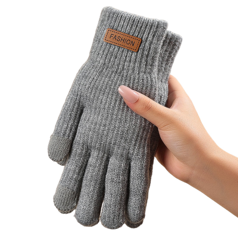 Warme Thermostrickhandschuhe mit Touchscreen-Funktion