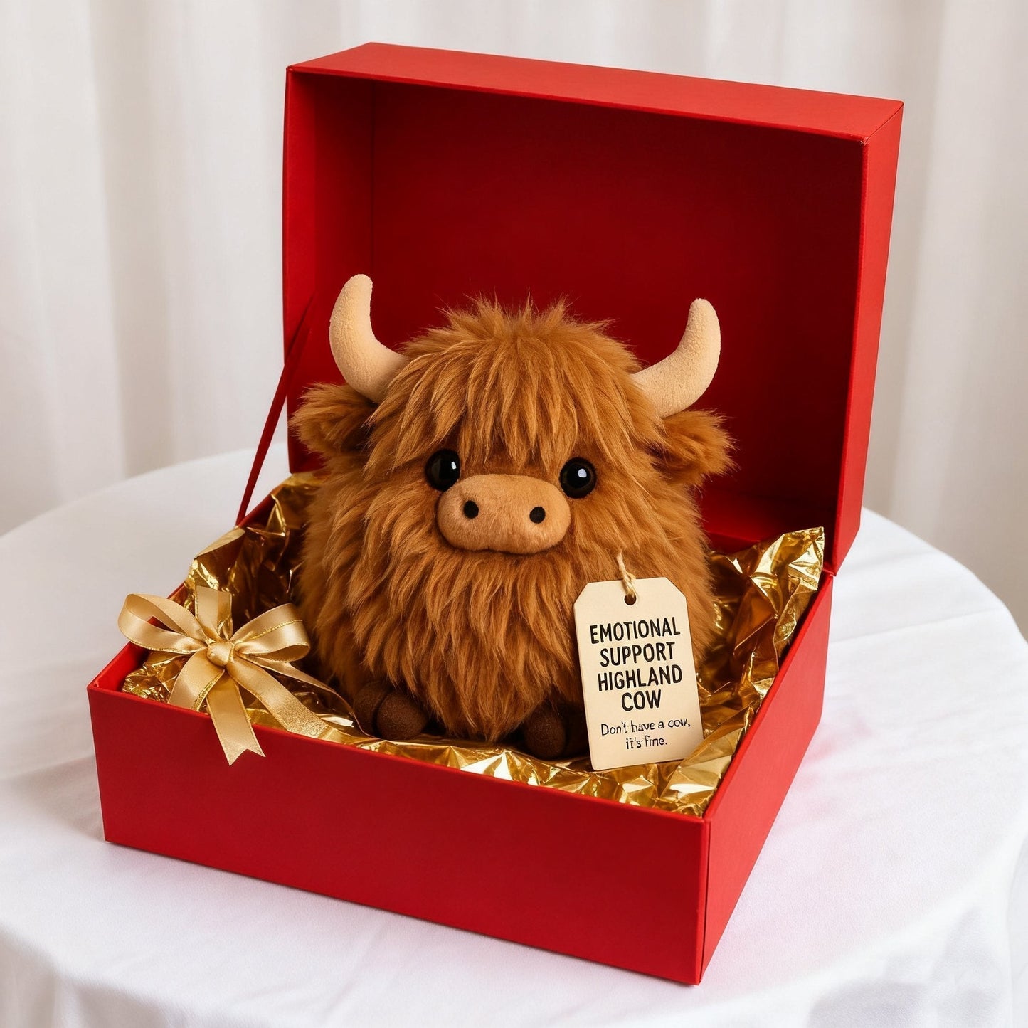 🔥Christmas Sale 50% OFF!!🔥🔥 motional Support Highland Cow Plush🎉