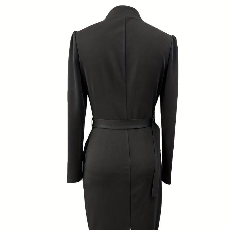 ✨Robe élégante et ajustée Cozy Comfort™ à col en V – Parfaite pour l'hiver et les fêtes | Jusqu'à 40 % de réduction pour Noël 🎁