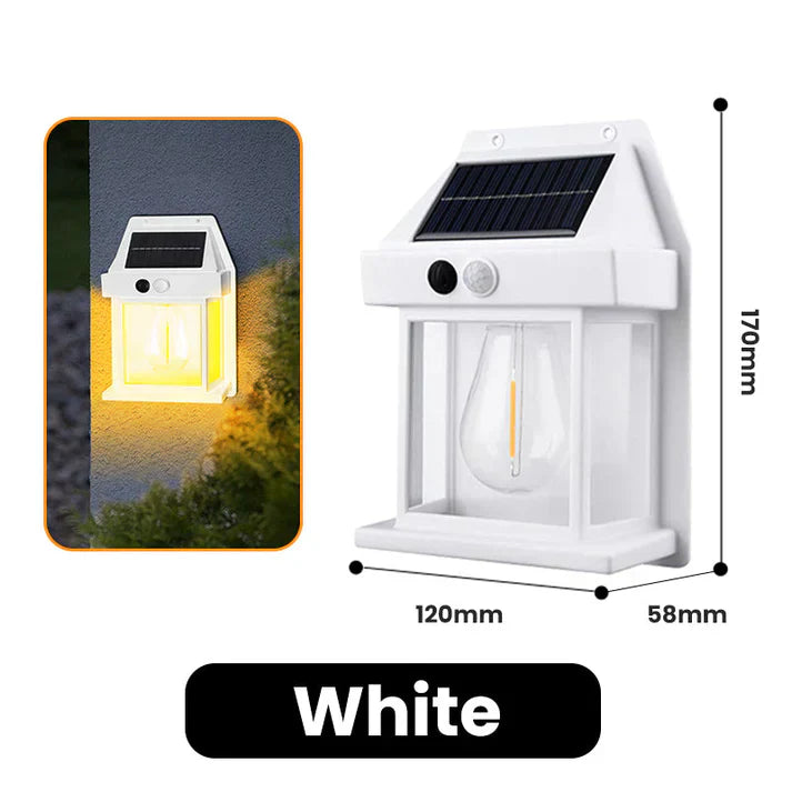 ✨ Kuschelwohl™ Solar-Wandleuchte mit Bewegungssensor – Warme Wolfram-Optik | Kaufen Sie 2, Erhalten Sie 1 Gratis 🎁