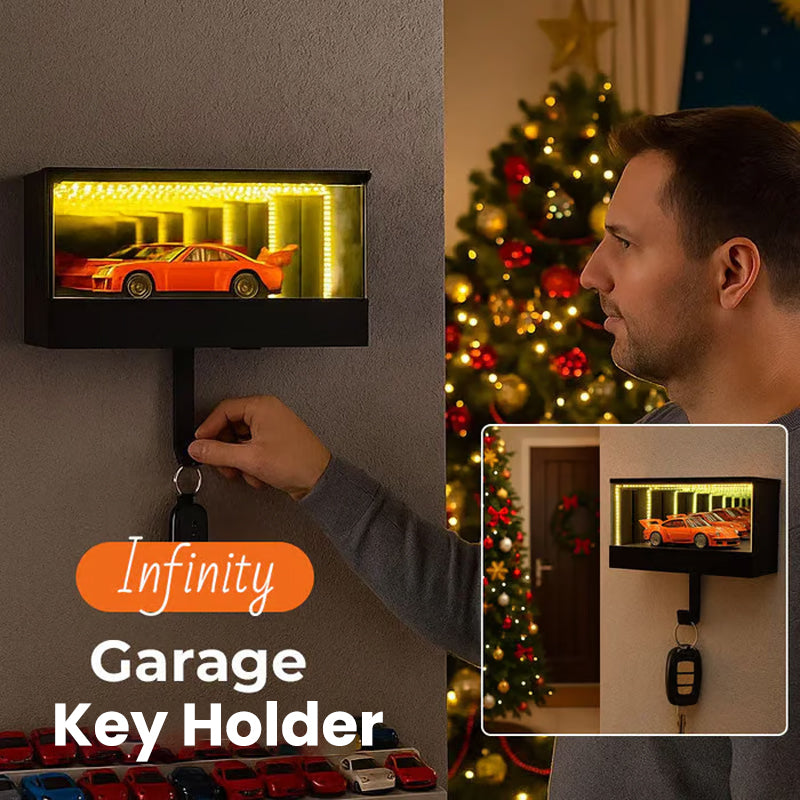 Infinity LED Schlüsselhalter – Garage im Mini-Format für echte Auto-Liebhaber | Weihnachtsaktion 🎄 Bis zu -50 % Rabatt