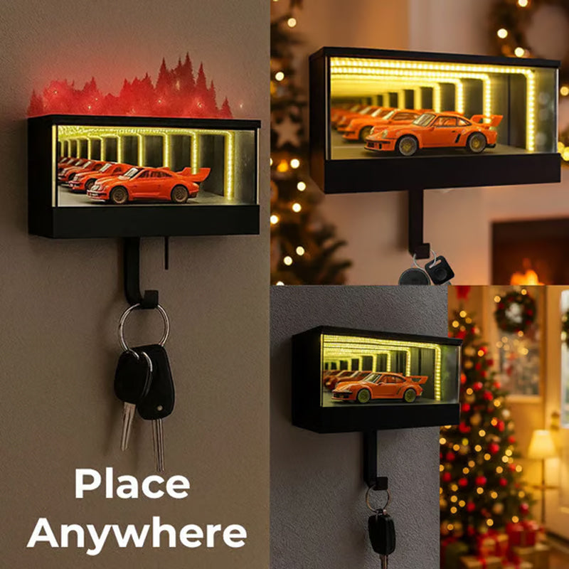 Porte-clés LED Infinity – Mini garage pour les vrais passionnés d'automobile | Offre spéciale Noël 🎄 Jusqu'à 50 % de réduction