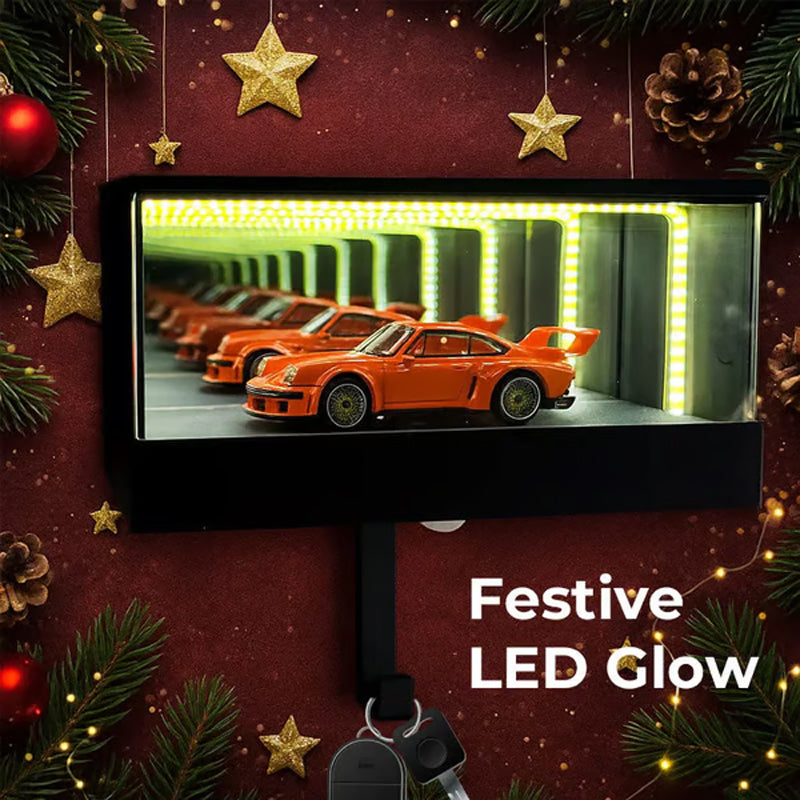 Infinity LED Schlüsselhalter – Garage im Mini-Format für echte Auto-Liebhaber | Weihnachtsaktion 🎄 Bis zu -50 % Rabatt