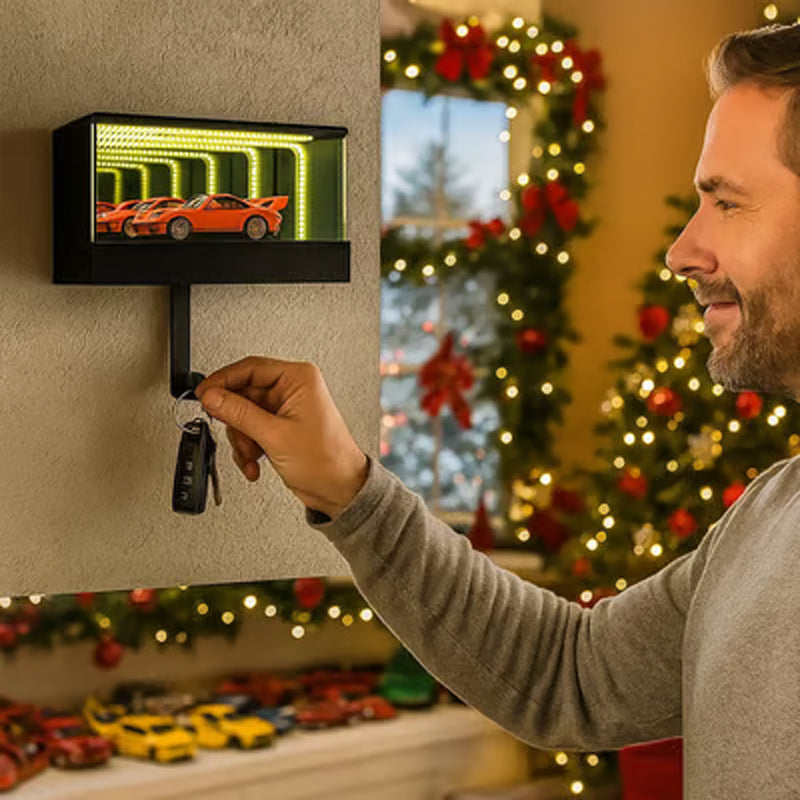 Porte-clés LED Infinity – Mini garage pour les vrais passionnés d'automobile | Offre spéciale Noël 🎄 Jusqu'à 50 % de réduction