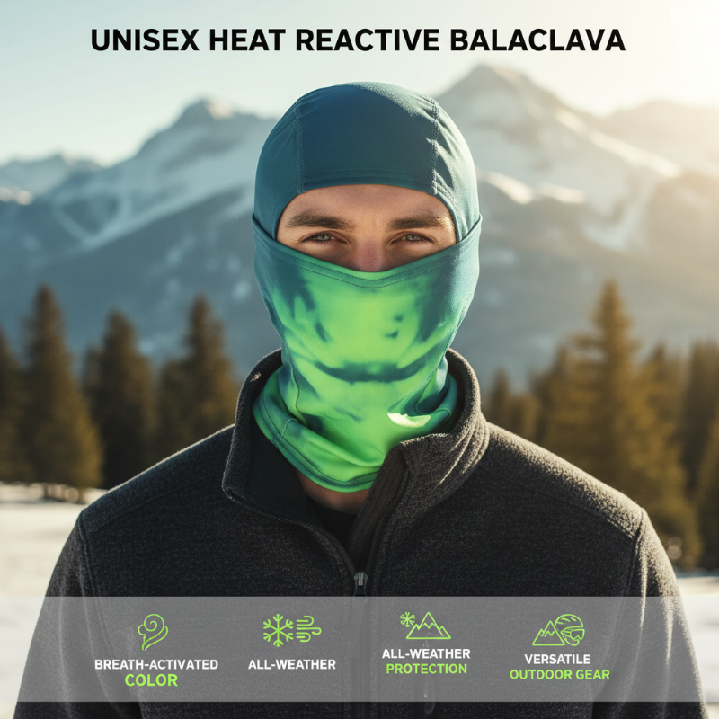 Cagoule unisexe à effet thermoréactif