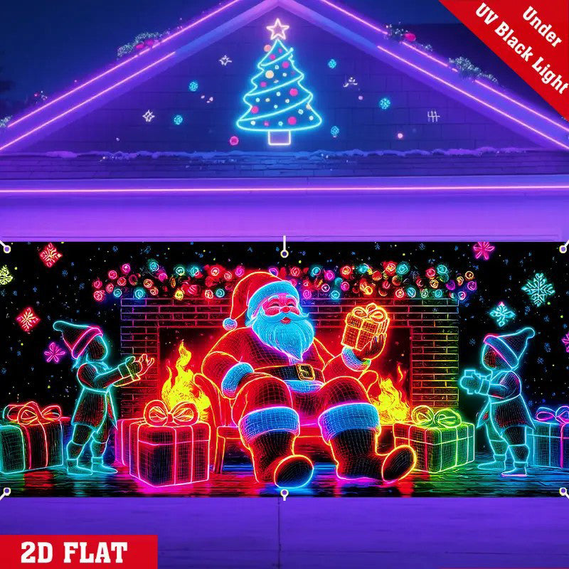 🎄Soldes de Noël – 60 % de réduction ! Bannière décorative pour porte de garage de Noël 