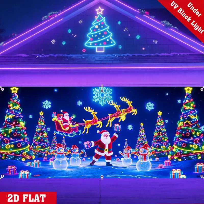 🎄Soldes de Noël – 60 % de réduction ! Bannière décorative pour porte de garage de Noël 
