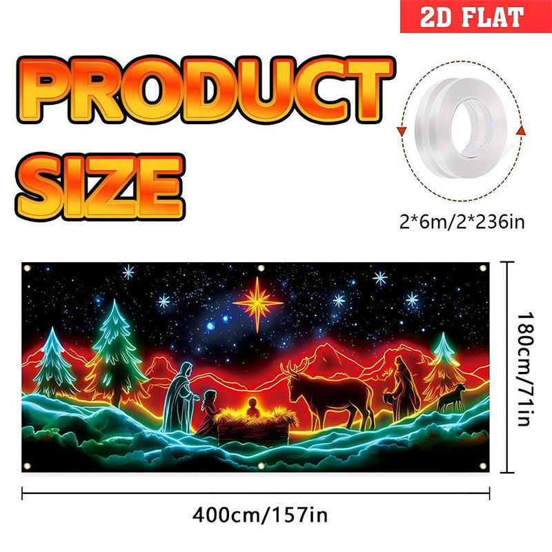 🎄Soldes de Noël – 60 % de réduction ! Bannière décorative pour porte de garage de Noël 