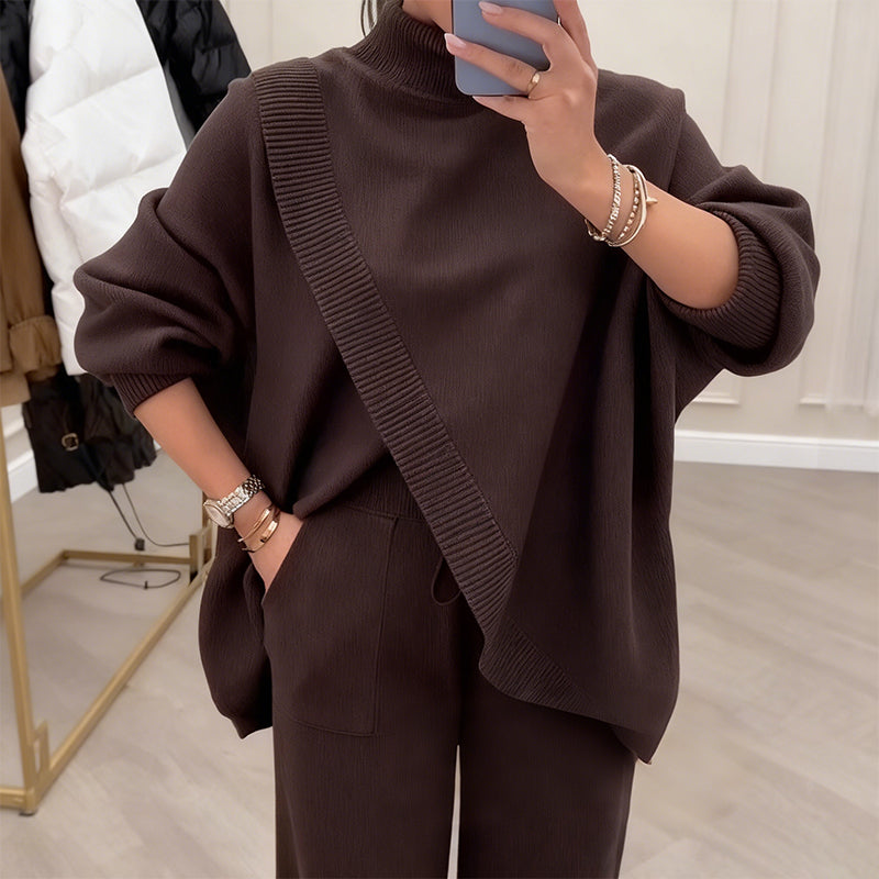 ✨ Kuschelwohl™ Oversize Damen-Strickset – Pullover & Hose | 2-teilig | Jetzt im Weihnachts-Sale –40% 🎁